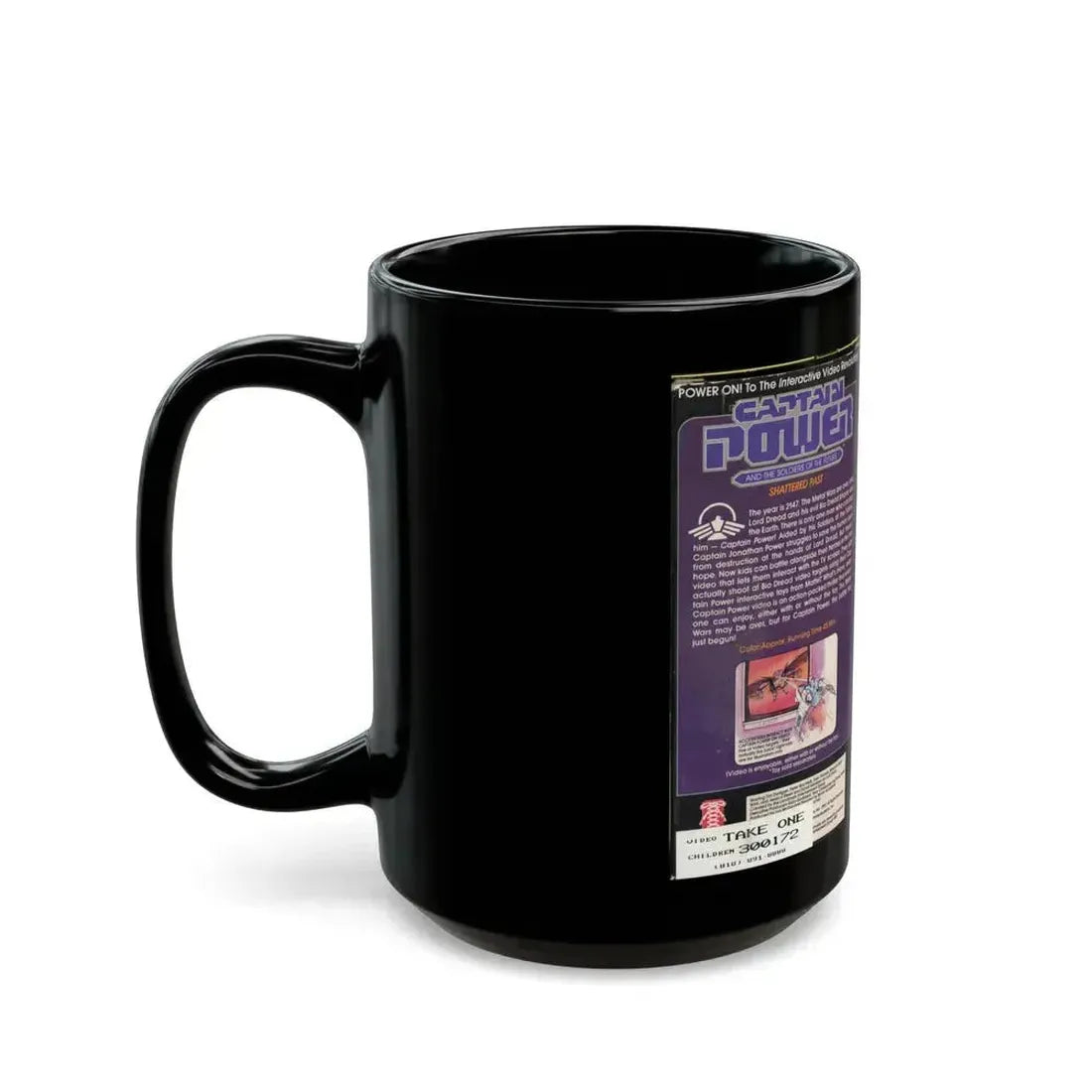 CAPTAIN POWER AND THE SOLDIERS OF THE FUTURE SHATTERED PAST (VHS COVER) - Black Coffee Mug - Go Mug Yourself