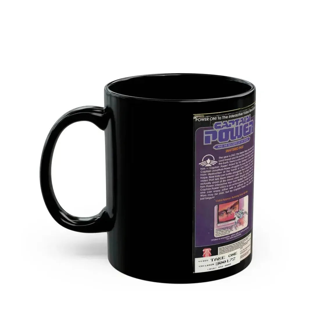CAPTAIN POWER AND THE SOLDIERS OF THE FUTURE SHATTERED PAST (VHS COVER) - Black Coffee Mug - Go Mug Yourself