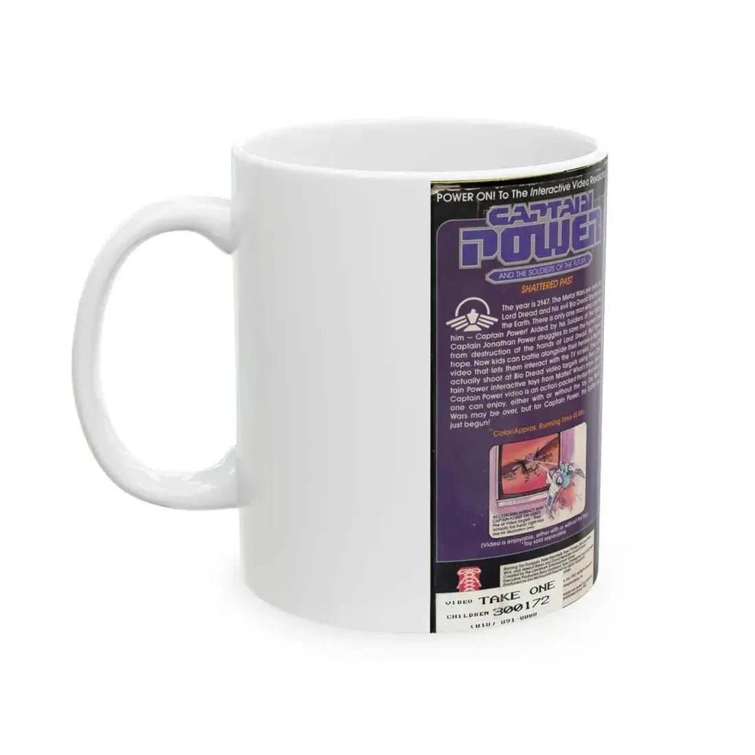 CAPTAIN POWER AND THE SOLDIERS OF THE FUTURE SHATTERED PAST (VHS COVER) - White Coffee Mug - Go Mug Yourself