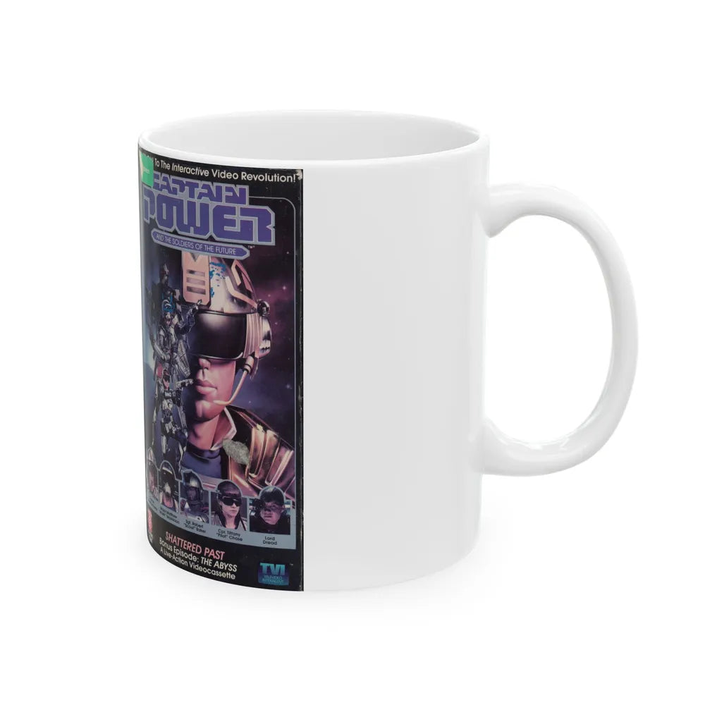 CAPTAIN POWER AND THE SOLDIERS OF THE FUTURE SHATTERED PAST (VHS COVER) - White Coffee Mug-Go Mug Yourself