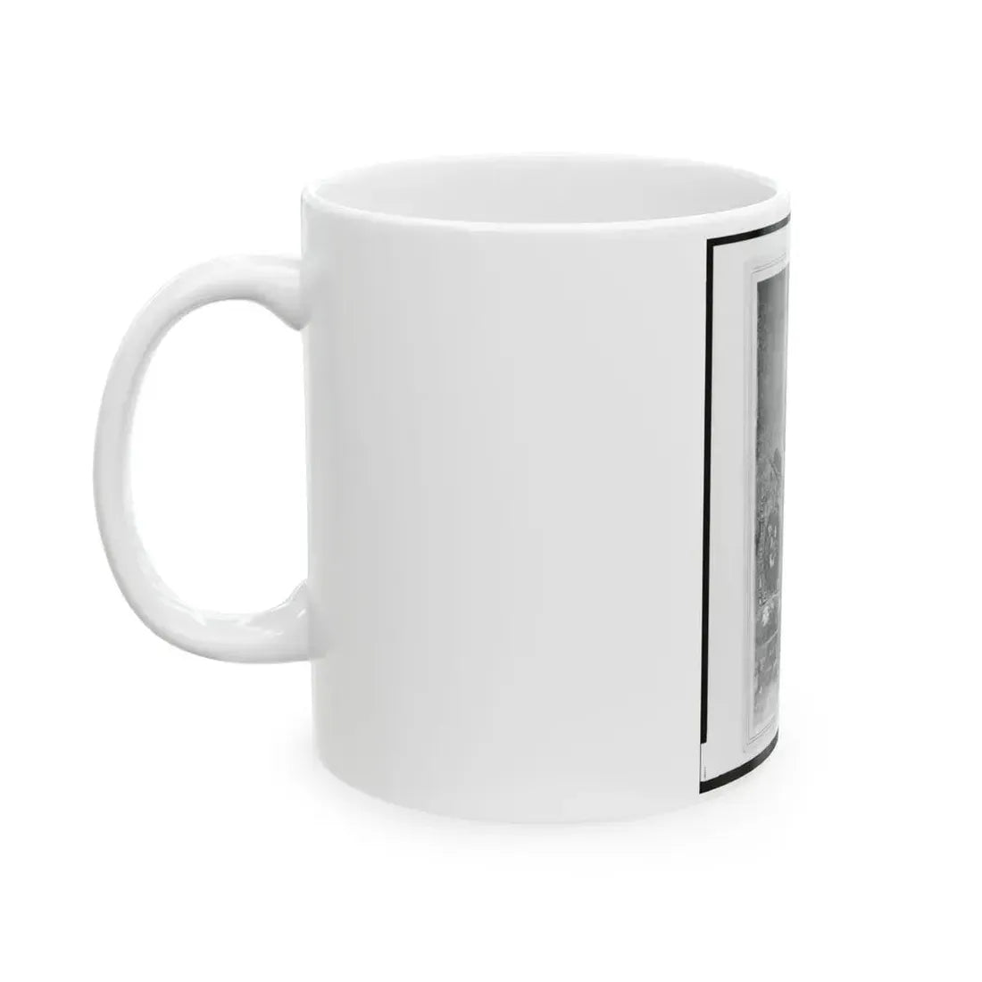 Captain William Borck, Union Officer In The 32nd Indiana Regiment, Full-Length Portrait, Standing, Facing Front (U.S. Civil War) White Coffee Mug - Go Mug Yourself