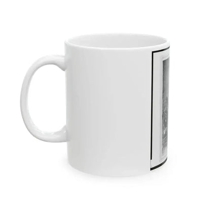 Captain William Borck, Union Officer In The 32nd Indiana Regiment, Full-Length Portrait, Standing, Facing Front (U.S. Civil War) White Coffee Mug - Go Mug Yourself