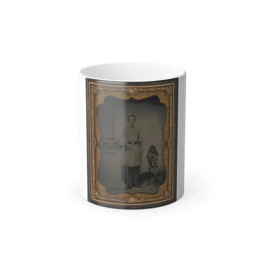 Captain William F. Mcrorie of Co. A, 4Th North Carolina Infantry Regiment in Uniform With Sword (U.S. Civil War) Color Changing Coffee Mug 11oz Default Title 11oz - Go Mug Yourself