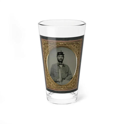 Captain William H. Powell Of Co. A, 33rd Virginia Infantry Regiment In Uniform With Bowie Knife (U.S. Civil War) Pint Glass 16oz 16oz - Go Mug Yourself