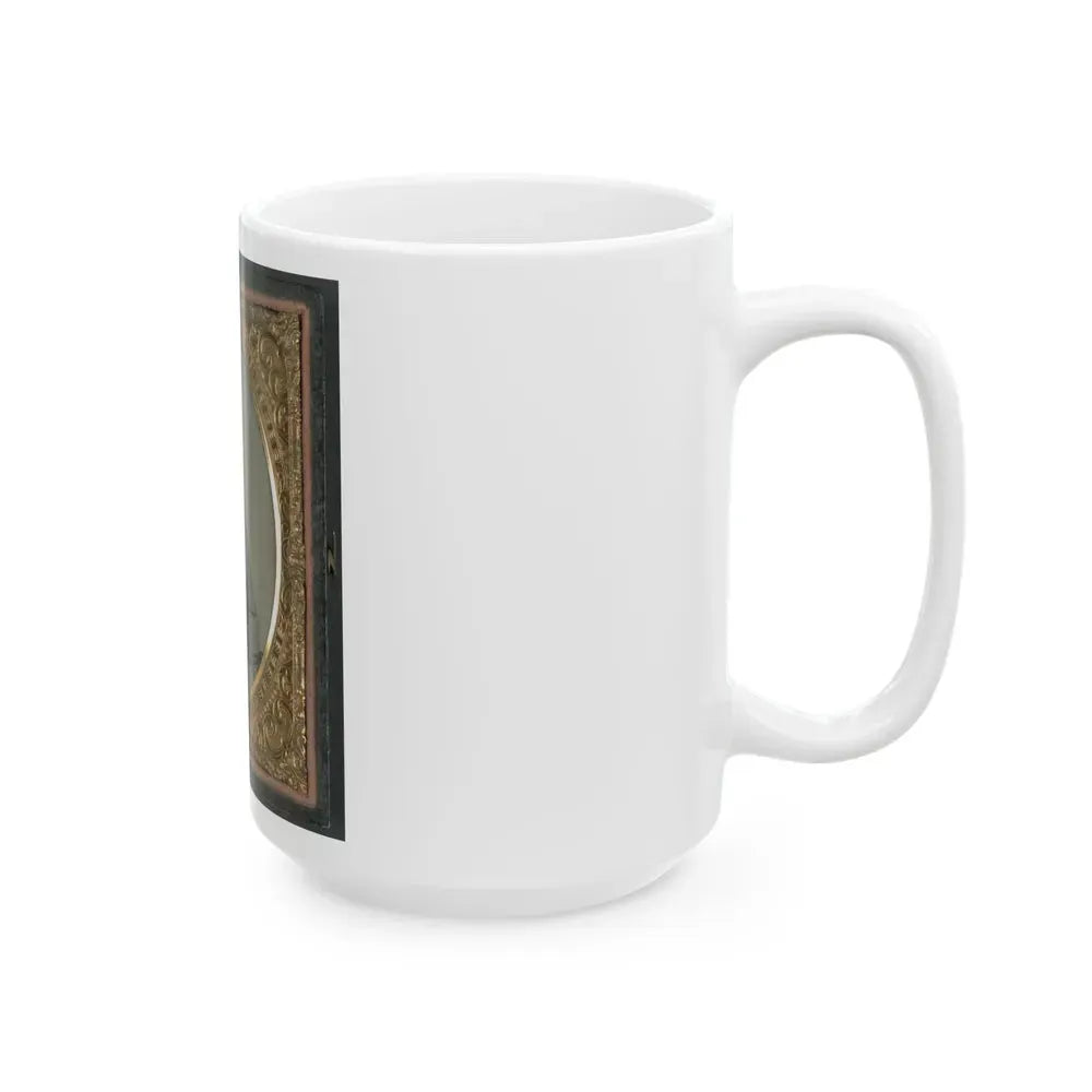 Captain William H. Powell Of Co. A, 33rd Virginia Infantry Regiment In Uniform With Bowie Knife (U.S. Civil War) White Coffee Mug - Go Mug Yourself