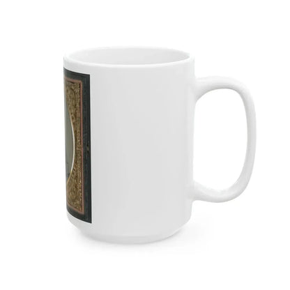 Captain William H. Powell Of Co. A, 33rd Virginia Infantry Regiment In Uniform With Bowie Knife (U.S. Civil War) White Coffee Mug - Go Mug Yourself