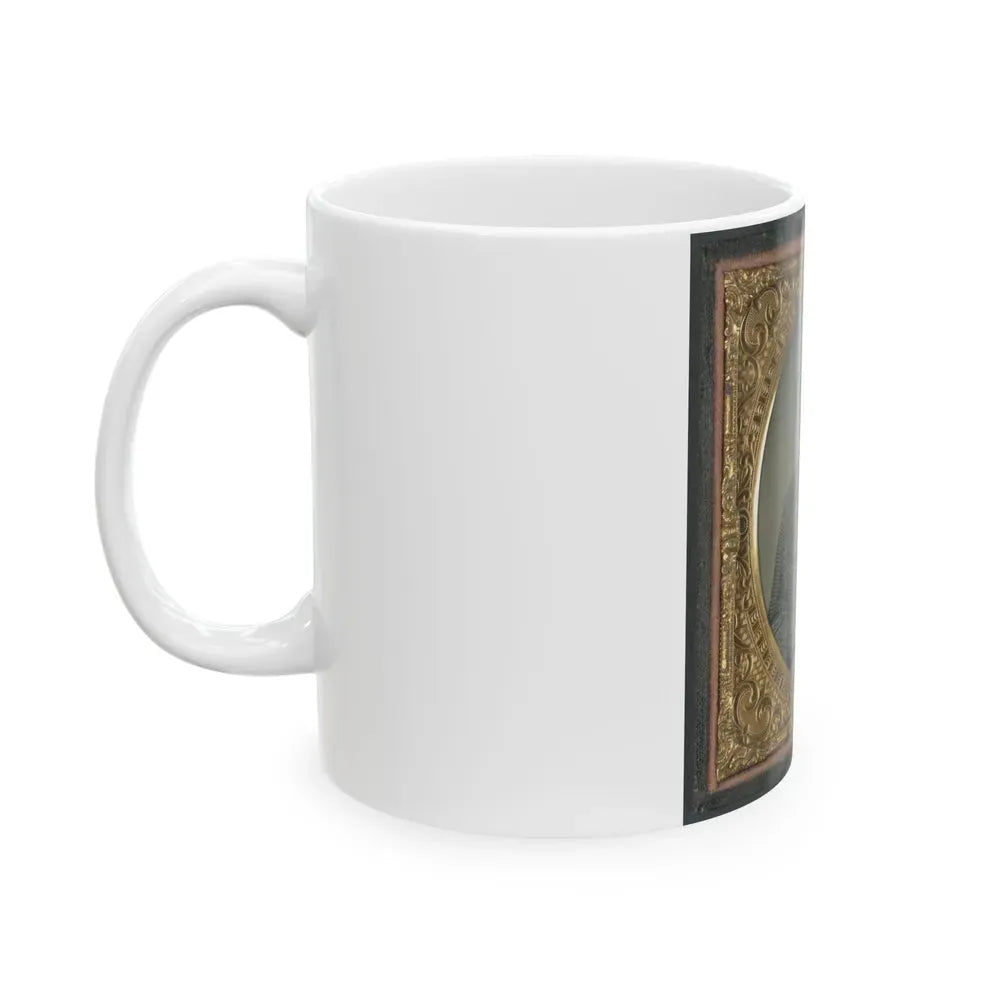 Captain William H. Powell Of Co. A, 33rd Virginia Infantry Regiment In Uniform With Bowie Knife (U.S. Civil War) White Coffee Mug - Go Mug Yourself