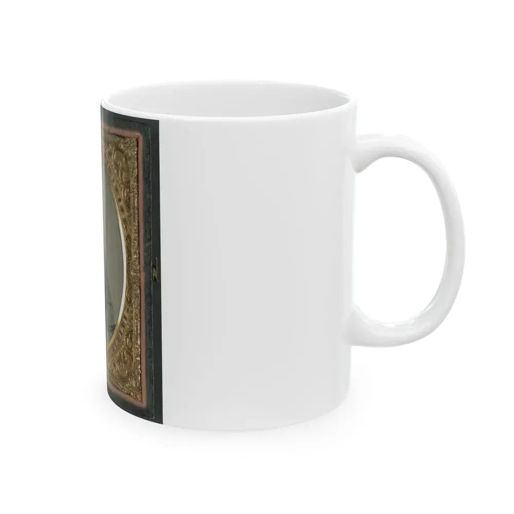 Captain William H. Powell Of Co. A, 33rd Virginia Infantry Regiment In Uniform With Bowie Knife (U.S. Civil War) White Coffee Mug - Go Mug Yourself