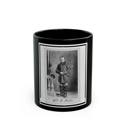 Captain William J. Hahn, Union Officer In The 32nd Indiana Regiment, Full-Length Portrait, Facing Front (U.S. Civil War) Black Coffee Mug 11oz - Go Mug Yourself