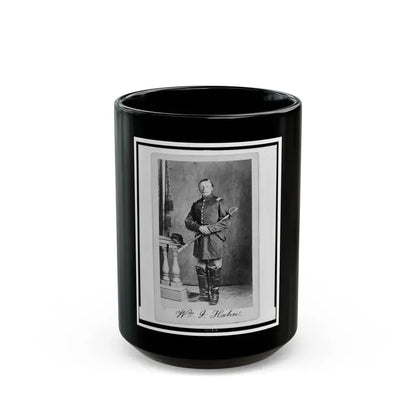 Captain William J. Hahn, Union Officer In The 32nd Indiana Regiment, Full-Length Portrait, Facing Front (U.S. Civil War) Black Coffee Mug 15oz - Go Mug Yourself