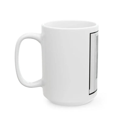 Captain William Urlan, Union Officer In The 32nd Indiana Regiment, Full-Length Portrait, Standing, Facing Front (U.S. Civil War) White Coffee Mug - Go Mug Yourself