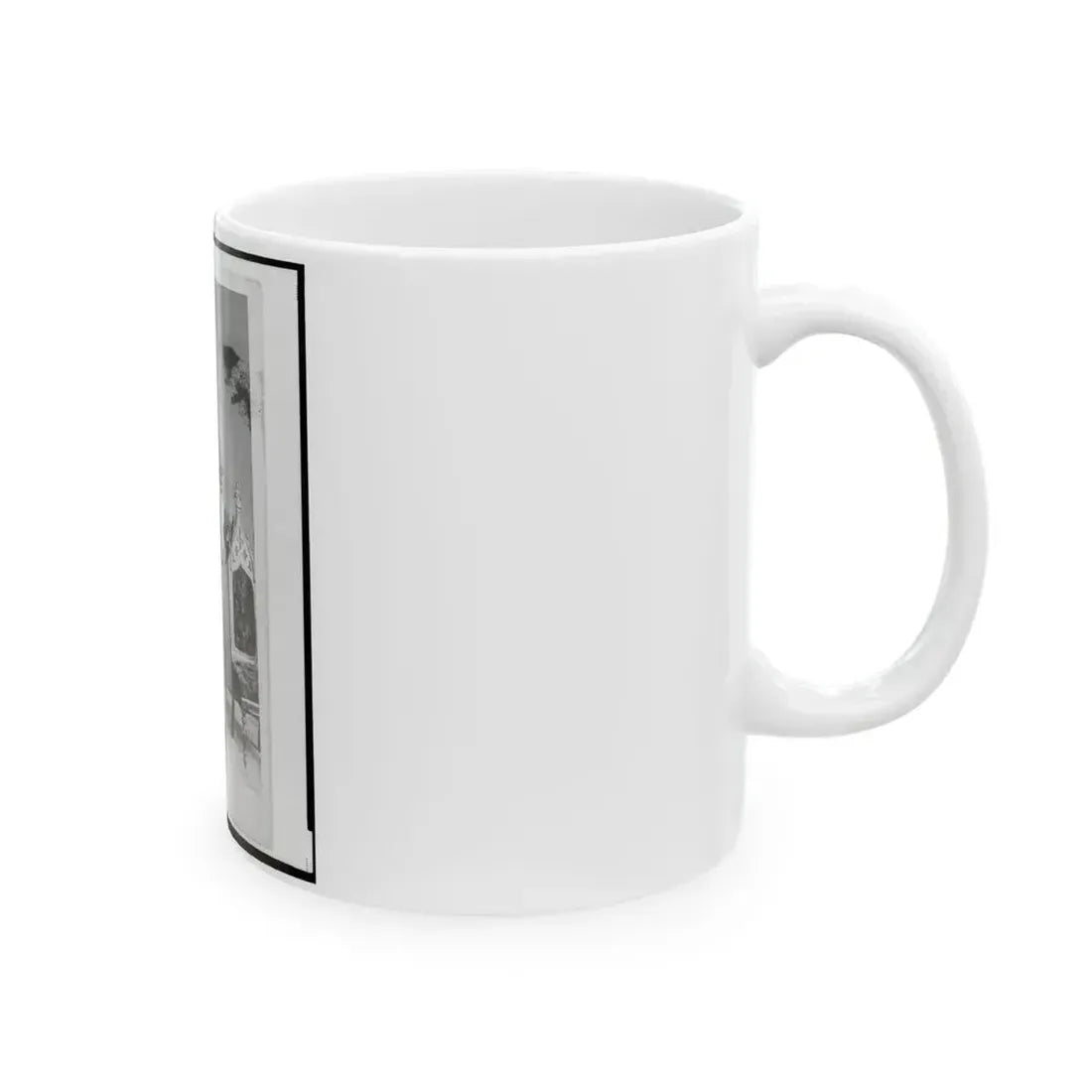 Captain William Urlan, Union Officer In The 32nd Indiana Regiment, Full-Length Portrait, Standing, Facing Front (U.S. Civil War) White Coffee Mug - Go Mug Yourself