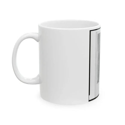 Captain William Urlan, Union Officer In The 32nd Indiana Regiment, Full-Length Portrait, Standing, Facing Front (U.S. Civil War) White Coffee Mug - Go Mug Yourself