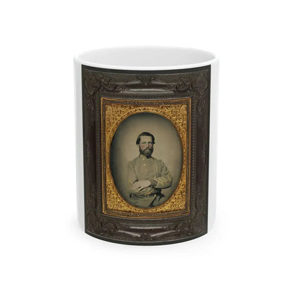 Captain William W. Cosby Of H Company, 2nd Virginia Light Artillery Regiment In Uniform (U.S. Civil War) White Coffee Mug 11oz - Go Mug Yourself