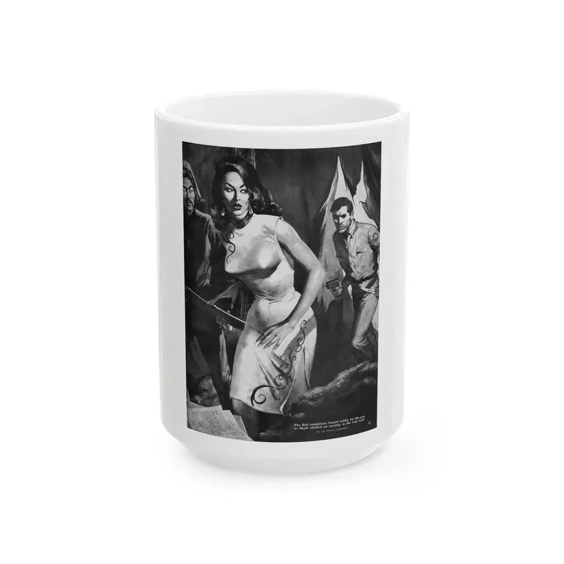 Captive Girl Compound, For Men Only, December 1964 - White Coffee Mug 15oz - Go Mug Yourself