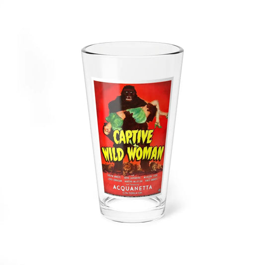 CAPTIVE WILD WOMAN 1943 Movie Poster - Pint Glass 16oz-16oz-Go Mug Yourself