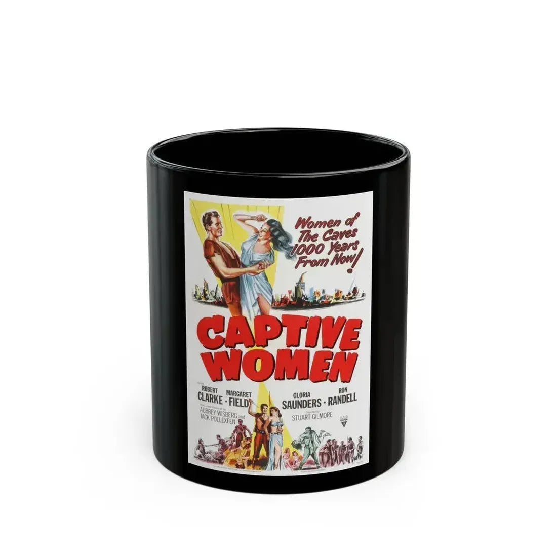 CAPTIVE WOMEN 1952 Movie Poster - Black Coffee Mug 11oz - Go Mug Yourself