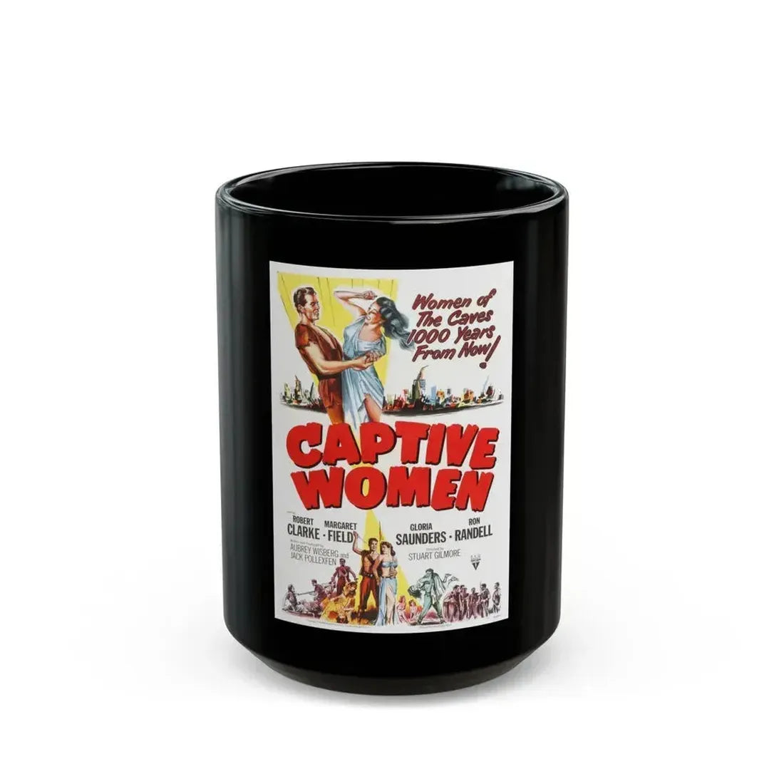 CAPTIVE WOMEN 1952 Movie Poster - Black Coffee Mug 15oz - Go Mug Yourself