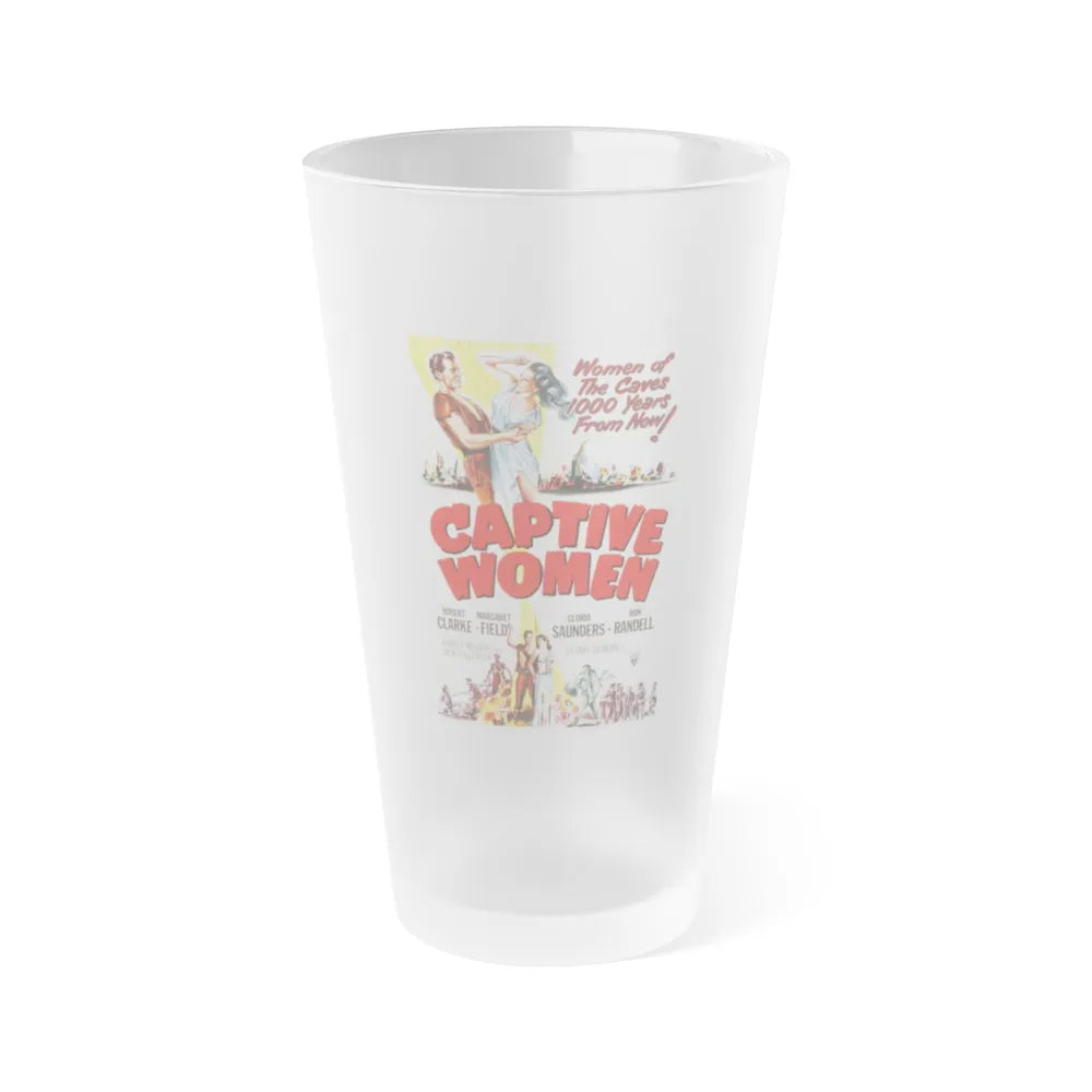 CAPTIVE WOMEN 1952 Movie Poster - Frosted Pint Glass 16oz-16oz-Frosted-Go Mug Yourself