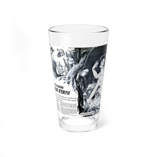 Capture The Wild Riding Renegade Nymph, Man's Book, April 1967 (Magazine Illustration) Pint Glass 16oz 16oz - Go Mug Yourself