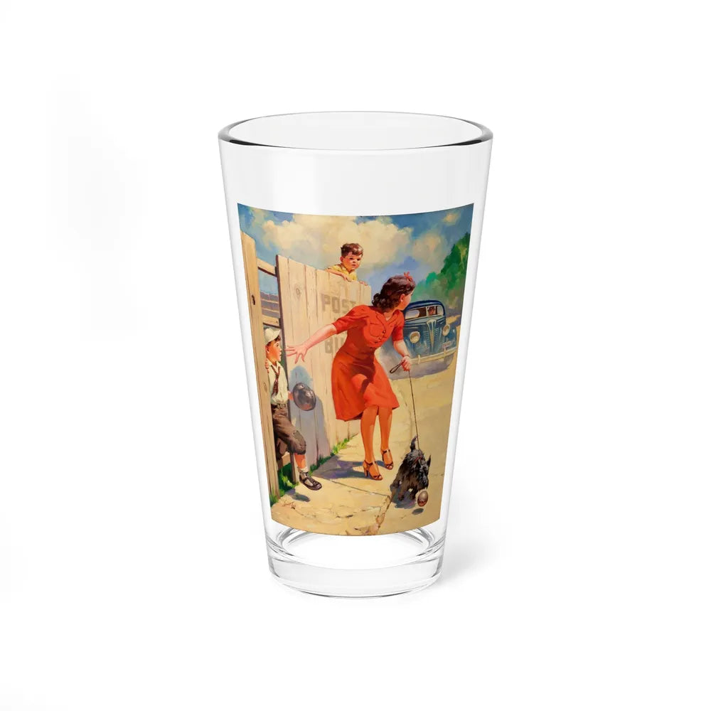 Car Approaching, 1939 (Magazine Illustration) Pint Glass 16oz-16oz-Go Mug Yourself