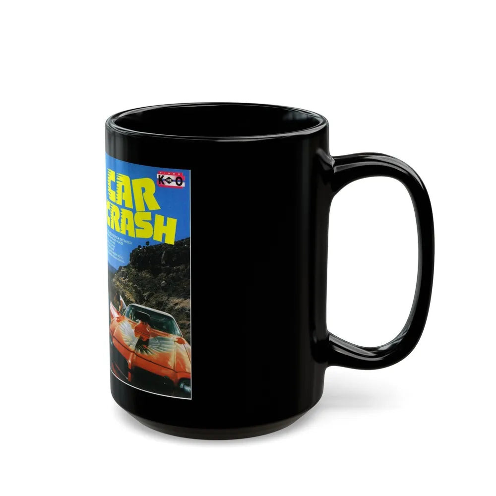 CAR CRASH (VHS COVER) - Black Coffee Mug-Go Mug Yourself