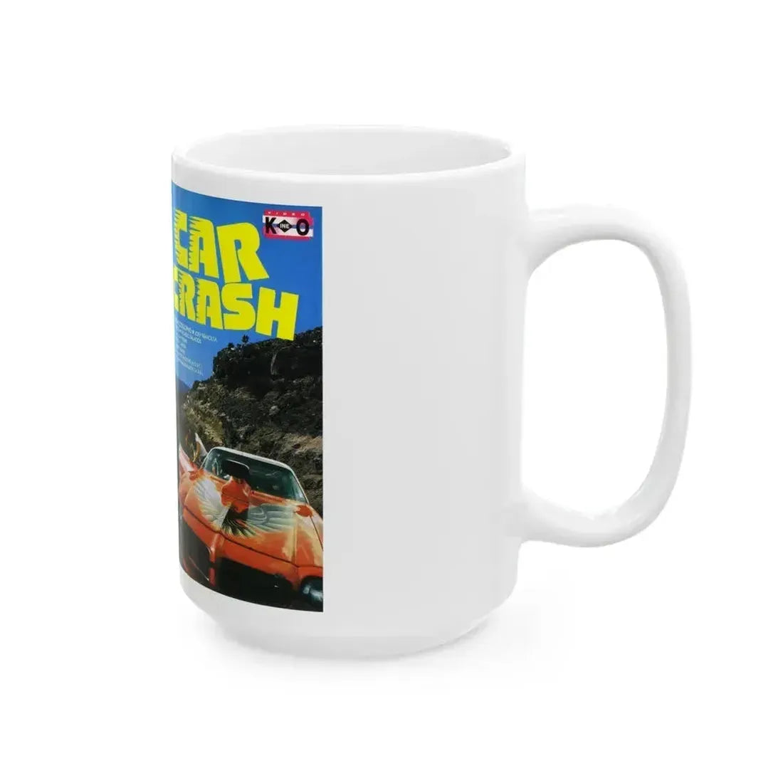CAR CRASH (VHS COVER) - White Coffee Mug - Go Mug Yourself