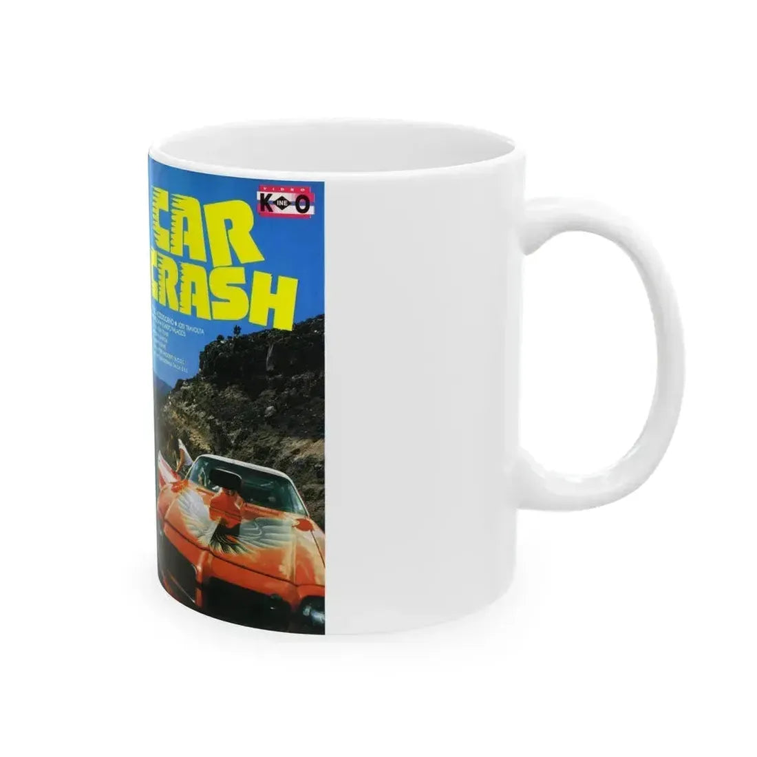 CAR CRASH (VHS COVER) - White Coffee Mug - Go Mug Yourself