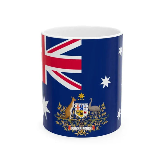 Car Flag of the Prime Minister of Australia Flags of the World (Australia) White Coffee Mug 11oz - Go Mug Yourself