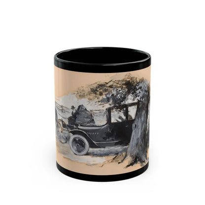 Car Passing a Buggy, Chevrolet ad illustration, 1925 - Black Coffee Mug 11oz - Go Mug Yourself