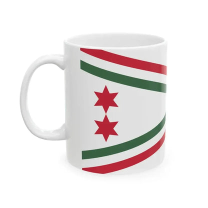 Car Pennant of the Chief of a Directorate of the Hungarian Defence Forces 1948-1949 (Hungary) White Coffee Mug - Go Mug Yourself