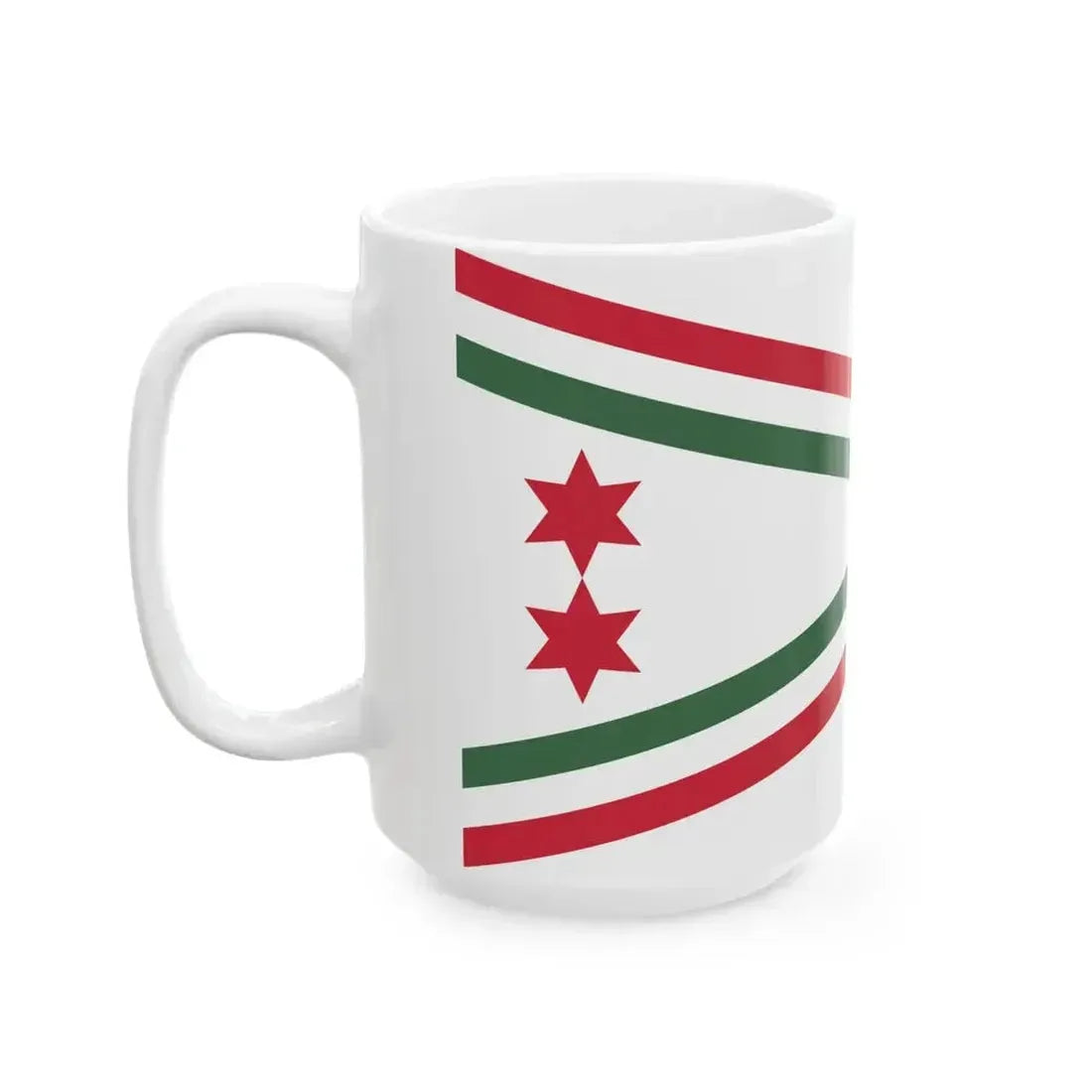 Car Pennant of the Chief of a Directorate of the Hungarian Defence Forces 1948-1949 (Hungary) White Coffee Mug - Go Mug Yourself