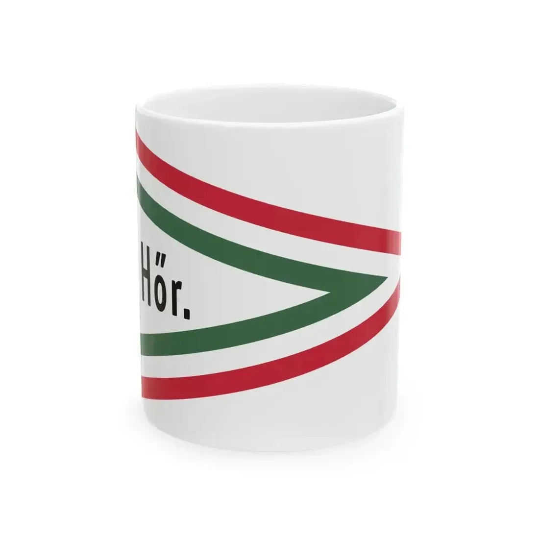 Car Pennant of the Commander-in-Chief of the Honved Border Guard 1948-1949 (Hungary) White Coffee Mug 11oz - Go Mug Yourself