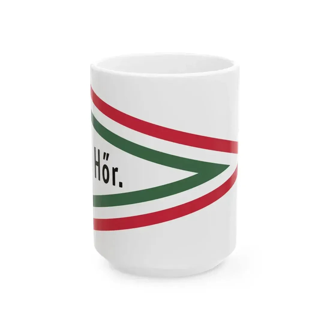 Car Pennant of the Commander-in-Chief of the Honved Border Guard 1948-1949 (Hungary) White Coffee Mug 15oz - Go Mug Yourself