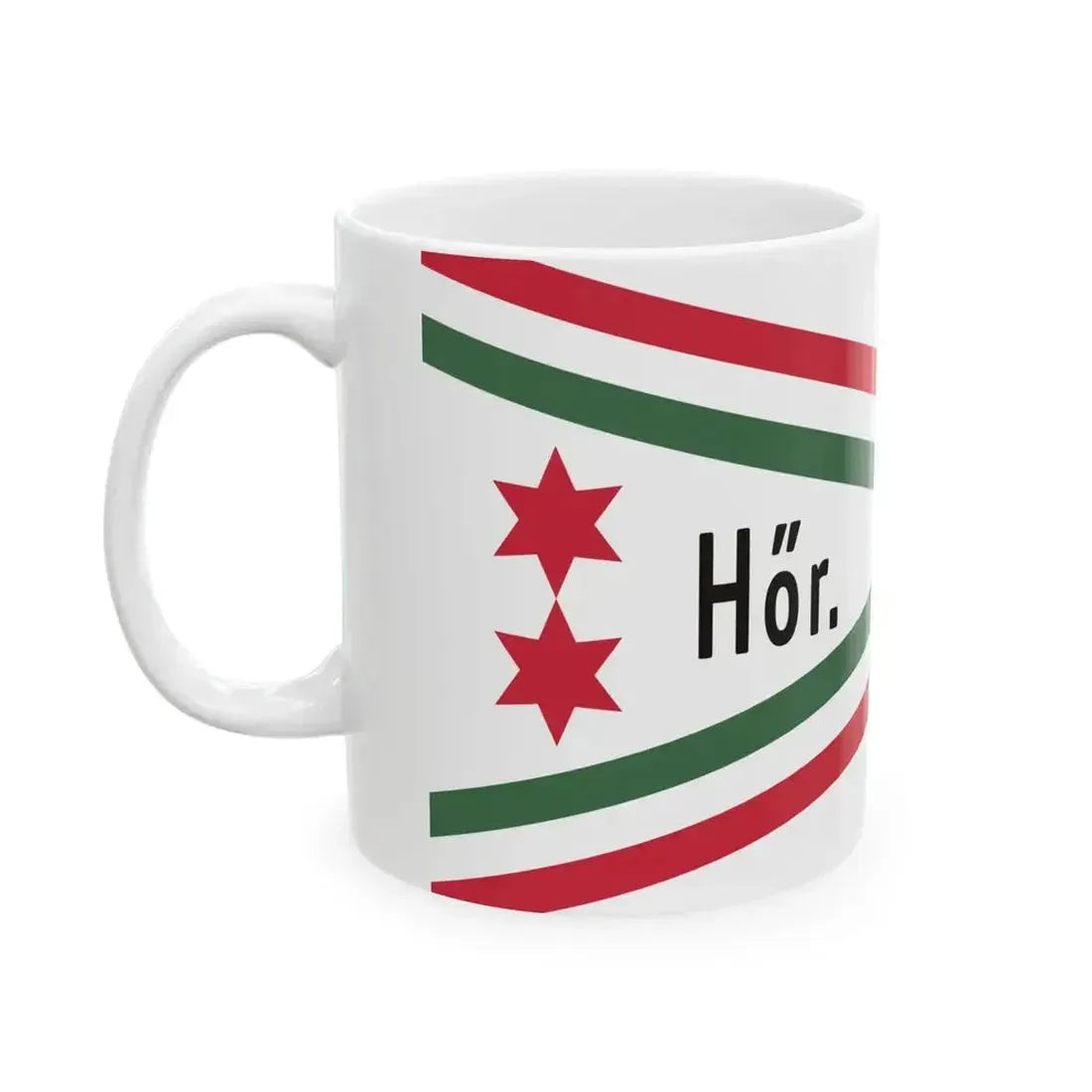 Car Pennant of the Commander-in-Chief of the Honved Border Guard 1948-1949 (Hungary) White Coffee Mug - Go Mug Yourself