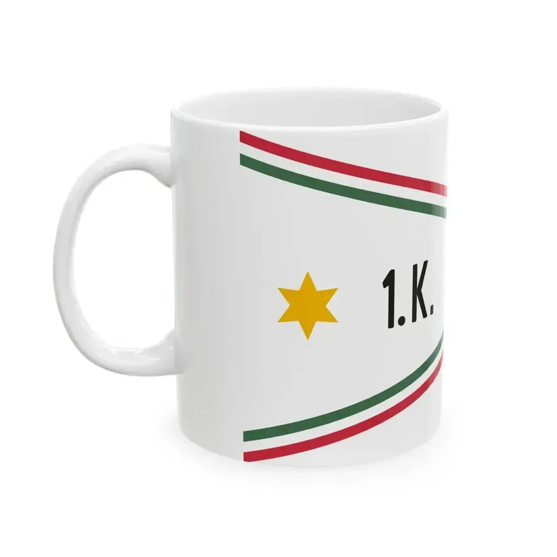 Car Pennant of the Commander of the 1st Military District of the Hungarian Defence Forces 1948 (Hungary) White Coffee Mug - Go Mug Yourself