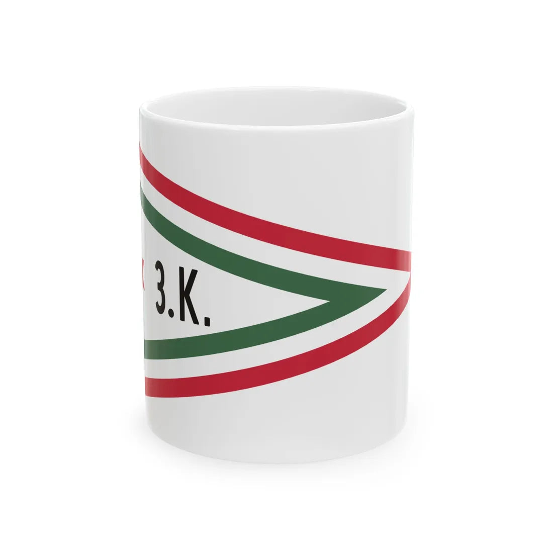 Car Pennant of the Commander of the 3rd Military District of the Hungarian Defence Forces 1948-1949 (Hungary) White Coffee Mug 11oz - Go Mug Yourself