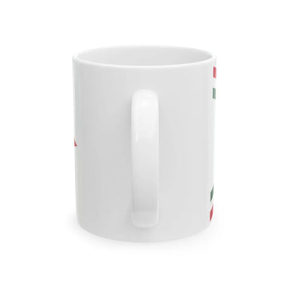 Car Pennant of the Commander of the 3rd Military District of the Hungarian Defence Forces 1948-1949 (Hungary) White Coffee Mug - Go Mug Yourself