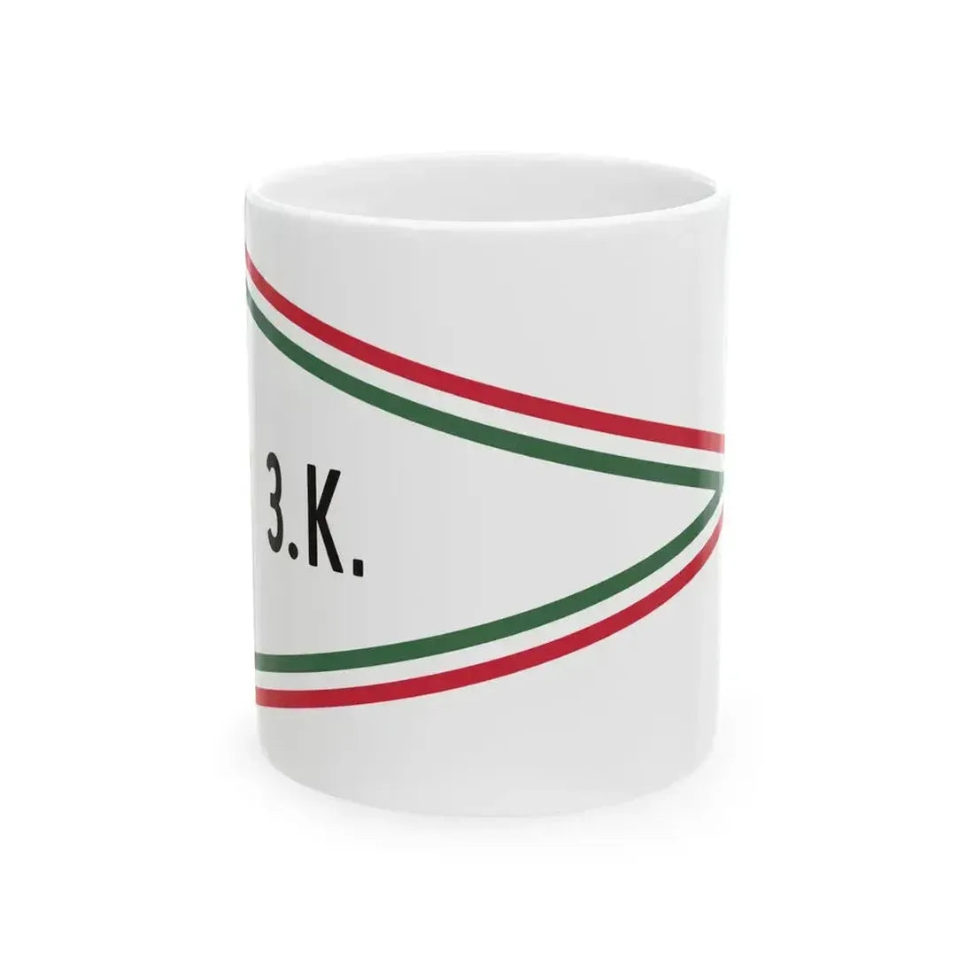 Car Pennant of the Commander of the 3rd Military District of the Hungarian Defence Forces 1948 (Hungary) White Coffee Mug 11oz - Go Mug Yourself