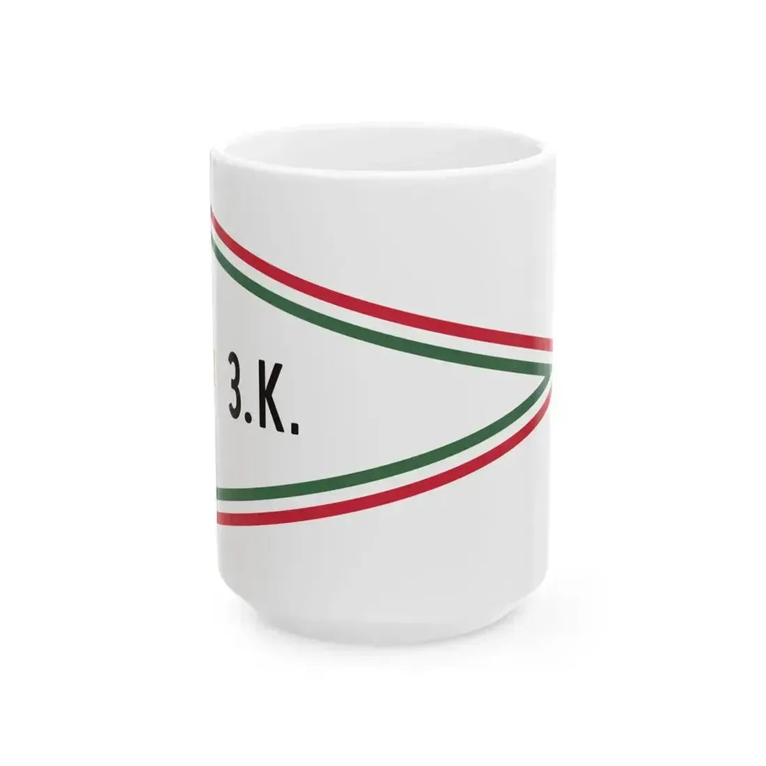Car Pennant of the Commander of the 3rd Military District of the Hungarian Defence Forces 1948 (Hungary) White Coffee Mug 15oz - Go Mug Yourself
