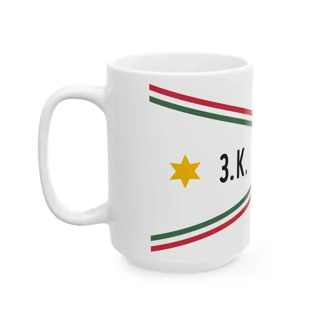 Car Pennant of the Commander of the 3rd Military District of the Hungarian Defence Forces 1948 (Hungary) White Coffee Mug - Go Mug Yourself