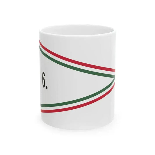 Car Pennant of the Commander of the 6th Infantry Division of the Hungarian Defence Forces 1948 (Hungary) White Coffee Mug 11oz - Go Mug Yourself