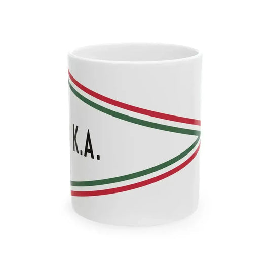 Car Pennant of the Commander of the Honved Kossuth Academy 1948 (Hungary) White Coffee Mug 11oz - Go Mug Yourself