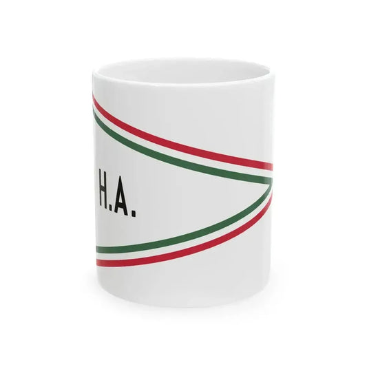 Car Pennant of the Commander of the Honved War Academy 1948 (Hungary) White Coffee Mug 11oz - Go Mug Yourself