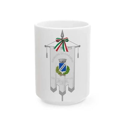 Carasco-Gonfalone (Italy) White Coffee Mug 15oz - Go Mug Yourself