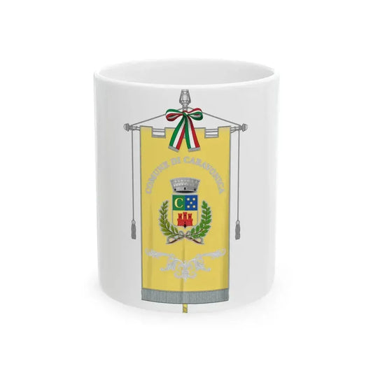 Caravonica-Gonfalone (Italy) White Coffee Mug 11oz - Go Mug Yourself