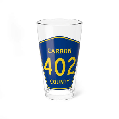 Carbon County Route 402 WY (Wyoming) (Road Sign) Pint Glass 16oz 16oz - Go Mug Yourself