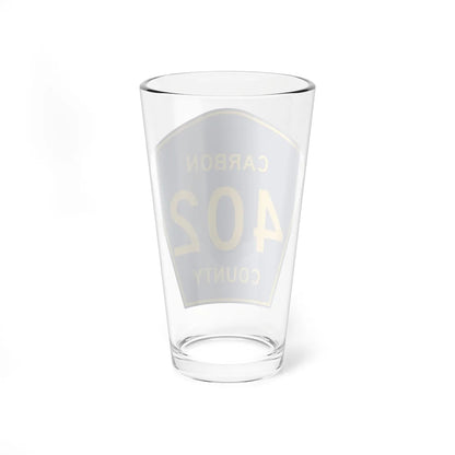 Carbon County Route 402 WY (Wyoming) (Road Sign) Pint Glass 16oz - Go Mug Yourself