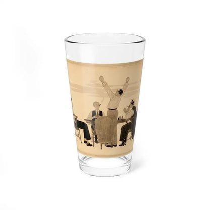 Card Game, Woman's Home Companion illustration (Magazine Illustration) Pint Glass 16oz 16oz - Go Mug Yourself