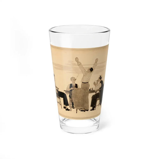 Card Game, Woman's Home Companion illustration (Magazine Illustration) Pint Glass 16oz 16oz - Go Mug Yourself
